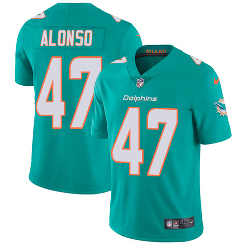 Nike Miami Dolphins 47 Kiko Alonso Aqua Green Team Color Men Stitched NFL Vapor Untouchable Limited Jersey